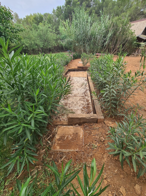 Système de traitement de l’eau intégré dans un paysage avec végétation méditerranéenne - Projet HarmonyBio Ibiza